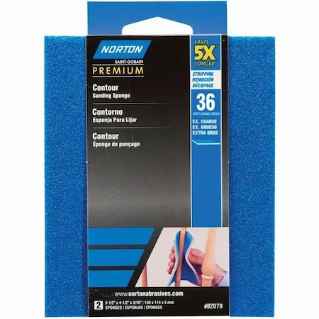 Norton Co ProSand 5X Contour Sanding Pad, Extra-Coarse, PK 2 82079